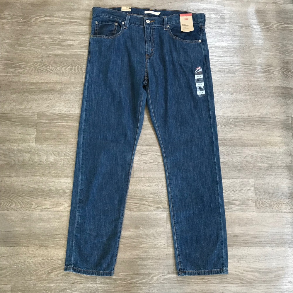 Levis Middy Straight Leg Jeans Mens 31x30 Medium Wash Blue Denim New NWT